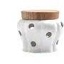 Shelf Floating Openwork Ceramics Storage Jar Garlic Ginger Dried Peppers Storage Box Kitchen Ventilation Storage Tank Pumpkin Cans. (Size : L)