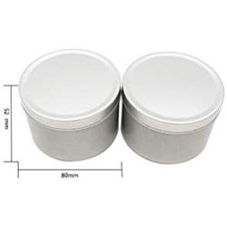 SUPVOX 10pcs Metal Tins Jar Top Empty Tins Candle Travel Tins Store Spices Candies Tea Gift Silver