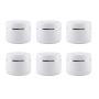 6 PCS 50ML 1.7OZ White PP Facial Care Cream Bottle with Liners Dome Lid Empty Refillable Leakproof Cosmetic Jars Body Cream Pots Cases Lotion Dispense Boxes Container Balm Storage Tins