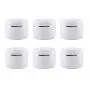 6 PCS 50ML 1.7OZ Weiße PP-Gesichtspflege-Creme-Flaschen mit Liner Dome-Deckel Leere Refillbare Dichtungssichere Kosmetikbehälter Körpercreme-Töpfe Boxen Lotion-Dispenser Behälter Balsam-Lagerbehälter