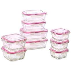 WonderVeg Glass Food Storage Containers - 18 Piece - BPA Free - Dishwasher Safe - Oven Safe - Airtight Seal - Reusable Food Container Set - Use for Home, Kitchen and Restaurant