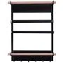 Kitchen Rack - Small Magnetic Fridge Organizer - 9.6x2.8x13.4 INCH - 2 Wood Paper Towel Holder, Rustproof Spice Jars Rack, Space Saving Refrigerator Shelf Storage with 6 Hooks - 2019 New Design