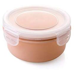 Kitchen Food Storage Jar Airtight Food Storage Kitchen Glass Jar Moisture-Proof Home Multi-Purpose Jam Bottle Cruet Fresh Box Storage Box, (Color : Round Pink)