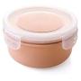 Kitchen Food Storage Jar Airtight Food Storage Kitchen Glass Jar Moisture-Proof Home Multi-Purpose Jam Bottle Cruet Fresh Box Storage Box, (Color : Round Pink)