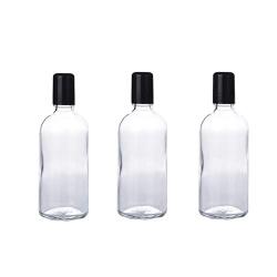 3PCS Empty Refillable Clear Glass Essential Oil Roll-On Bottles Roller Vial Holder Jar Pot with Stainless Steel Roller Ball Cosmetic Container for Perfume Aromatherapy Medicine Oil