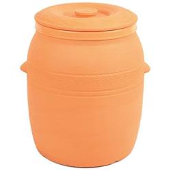 Hyangnam Yoeop Breathing Ocher Rice Jar Storage Container with Silicone Protective Cap 15 kg (33 lbs), Environmentally Friendly Material, Far-infrared Radiation Emission (Yellow Ocher)