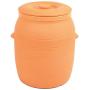 Hyangnam Yoeop Breathing Ocher Rice Jar Storage Container with Silicone Protective Cap 15 kg (33 lbs), Environmentally Friendly Material, Far-infrared Radiation Emission (Yellow Ocher)