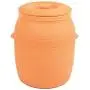 Hyangnam Yoeop Atmungsaktiv Ocker Reisbehälter mit Silikon-Schutzdeckel, 15 kg (33 lbs), Umweltfreundliches Material, Far-Infrarot-Emission (Gelber Ocher)