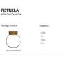 Unihom - Glass Jar, Tea / Coffee / Sugar / Pepper Canister with Cork Lid - (Set of 1, Petrela 400ml)