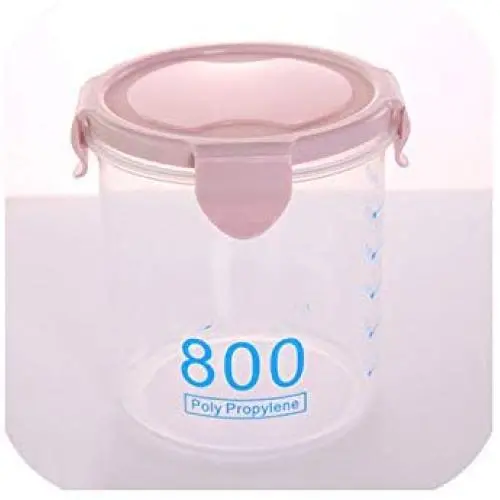 Transparent Plastic Sealed Cans Food Grain Storage Jar Kitchen Grain Storage Box,6
