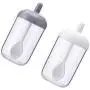 UPKOCH 2pcs Seasoning Bottle Glass Transparent Empty Storage Jars Jars with Spoon for Kitchen Restaurant Home UPKOCH 2pcs Seasoning Bottle Glass Transparent Empty Storage Jars Jars with Spoon for Kitchen Restaurant Home