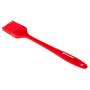 Set of 4 Premium Silicone Spatulas and 1 Silicone Brush Bundle Hygienic One Piece Solid Silicone Design in Red 100% Food Grade Safe