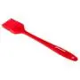 Set of 4 Premium Silicone Spatulas and 1 Silicone Brush Bundle Hygienic One Piece Solid Silicone Design in Red 100% Food Grade Safe