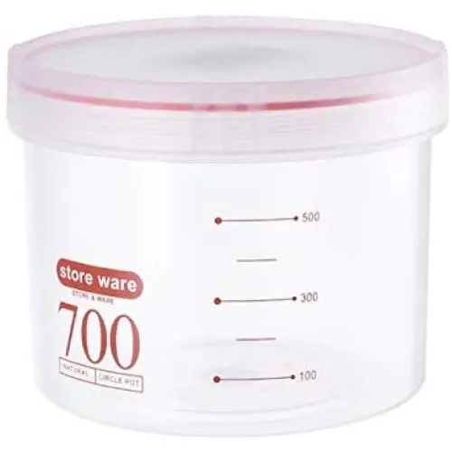 UPKOCH Klare Plastik Luftdichte Lebensmittelbehälter für Snacks, Gewürze, Getreide, Cerealien (700ml)