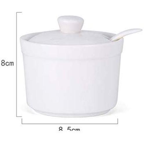 Kitchen Spice Jar Ceramics Seasoning Container Salt Sugar Storage Bottle Kitchen Three Sets Of Chili Condiment Pot,Tza23 One Jar