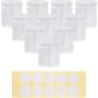 Slime Jars With Lids - Plastic Storage Jars - 10-Pack Slime Jars with Screw-on Lids and 10 Labels, Refillable Round Container Organizer for Craft, Part, Cosmetic, Body Scrub, Accessory, Food, 8 OZ
