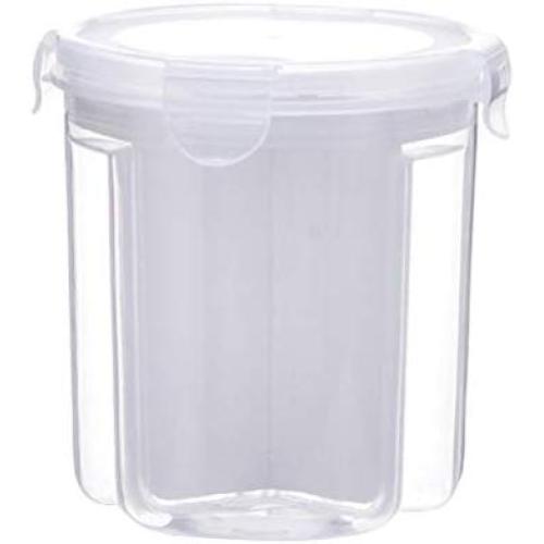 UPKOCH 2pcs Kitchen Food Containers Clear Airtight Dry Food Storage Organizer with Lids for Fridge Cabinet Baking Supplies Flour Size S