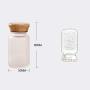 HMANE HMANE 3 Pack 90ml/3fl.oz Mini Frosted Glass Storage Jars Food Sealed Bottle Storage Tank Heat-Resistant Moisture-Proof