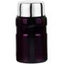 Insulated Stainless Steel Food Jar with Folding Spoon,Bag-Vacuum Double Walled,Unbreakable,Leak Proof Storage Container 550ml - Purple