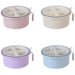 Mini Spice Jars 4 round covered kitchen seasoning boxes 4 serving bottles
