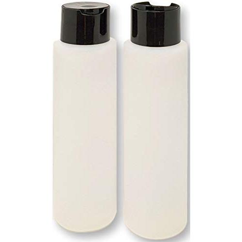 2 Pack Refillable 16 Ounce HDPE Squeeze Bottles With''Stand On The Cap'' Dispenser Tops-Great For Lotions, Shampoos, Conditioners and Massage Oils From Earths Essentials (BLACK CAP)