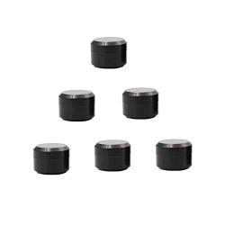 6PCS 5ML 0.2OZ Black Empty Plastic Cream Bottles with Screw Cap Portable Refillable Durable Cosmetic Container Case Jar Pot Face Cream Holder for Travel Vacation Daily Life