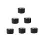 6PCS 5ML 0.2OZ Black Empty Plastic Cream Bottles with Screw Cap Portable Refillable Durable Cosmetic Container Case Jar Pot Face Cream Holder for Travel Vacation Daily Life