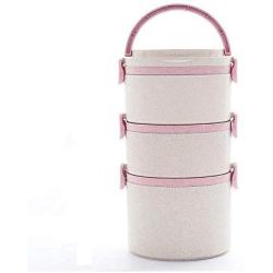 Kitchen Food Storage Jar Airtight Food Storage Lunch Box，Wheat Straw Plastic Lunch Box Microwave Fresh-Keeping Lunch Box Japanese Student Separation Seal Adult Lunch Box（Microwave Oven Not Available