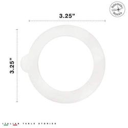 Bormioli Rocco Glass Co 6 Piece Fido Jar Replacement Gaskets, 3.25", White