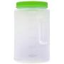 Plastic Food Canister, Clear with Green Lid -3QT .75 Gallon, BPA FREE, Kitchen Food Storage and Organizing Container