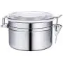 Canisters Sets for The Kitchen, 4 Pcs Stainless Steel Storage Containers for Flour, Sugar, Food and Coffee, 27oz 37oz 47oz 62oz Kitchen Canisters with Acrylic Airtight Cover For Kitchen Counter