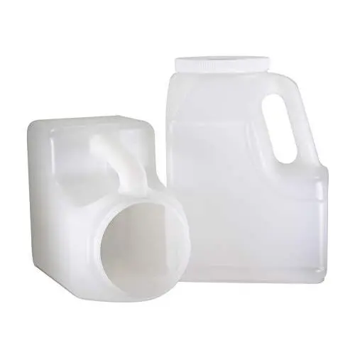 Pinnacle Mercantile Square 1.25 Gallon Plastic Bottles w/Screw-On Lids (2-Pack) Dry Goods and Food Storage Containers | Kitchen, Pantry, Bathroom Use | Food-Grade Safe, Heavy-Duty HDPE