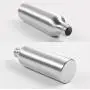 3Pcs 4 Ounce Aluminum Lotion Pump Bottle with Black PP Pump Head Empty Cosmetic Sample Dispenser Container Jar for Makeup Cream Emulsion Bath Shower Gel Shampoo