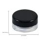 Houseables 3 Gram Jar, 3 ML Jar, 50 pcs, BPA Free, Cosmetic Sample Empty Container, Plastic, Round Pot Black Screw Cap Lid, Small Tiny 3g Bottle, for Make Up, Eye Shadow, Nails, Powder, Paint, Jewelry