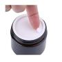 3Pcs 50g/1.7oz Portable Amber Glass Jars with White Inner Liners and Black Lids Empty Refillable Makeup Storage Container Bottle Cans Dispenser for Lotion Cream Foundation Lip Balm