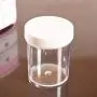 Runde klare PET-Behälter, Glasbehälter, Glaskaraffe für DIY-Salzkarotten, Ton, Kosmetik, Creme, Nagelbox, Quadratisch mit Deckel, 120ml