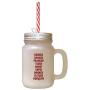 Maroon Christmas SantaS Reinders Names Frosted Glass Mason Jar With Straw