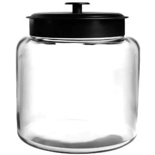 Bocal en verre Montana de Anchor Hocking avec couvercle scellé frais, métal noir, 4,5 litres Bocal en verre Montana de Anchor Hocking avec couvercle scellé frais, métal noir, 4,5 litres