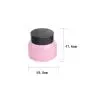 2PCS 50ml/1.7oz Leere, Wiederbefüllbare Pinke Glascremebehälter mit Schraubverschluss und Innenpolster für Kosmetikbehälter, Dose, Lagerung, Probenpackung für Creme, Lotion, Lippenbalsam, Salben, Augen Make-up