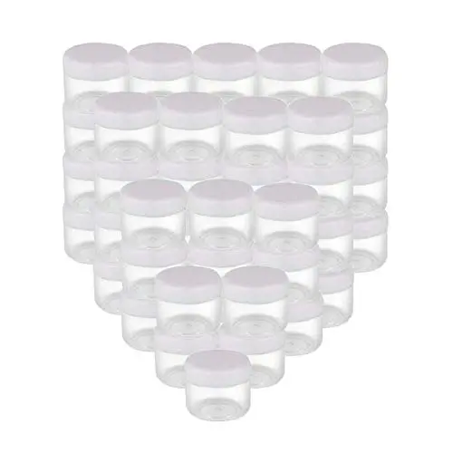50pcs 20G/0.7oz Empty Cosmetic Plastic Cream Sub-bottle Travel Portable Sample Jar Beauty Salon Pot Bottoing Pitcher Container for Cosmetic Lip Balm Beads Creams Lotion Liquids 50pcs 20G/0.7oz Empty Cosmetic Plastic Cream Sub-bottle Travel Portable Sample Jar Beauty Salon Pot Bottoing Pitcher Container for Cosmetic Lip Balm Beads Creams Lotion Liquids