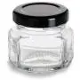 Nakpunar 24 pcs 1.5 oz Oval Hexagon Glass Jars with Black Lids - 45ml Nakpunar 24 pcs 1.5 oz Oval Hexagon Glass Jars with Black Lids - 45ml