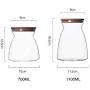 Clear Borosilicate Glass Food Storage Jars Canisters Containers With Airtight Locking Clamp Bamboo Lids,Kitchen Pantry Container With Bamboo Lid