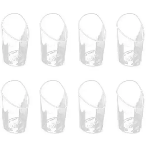 10er Mini Dessertbecher, Schräg Teller für Jelly, Mousse, Tiramisu (80ml) – Amosfun