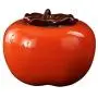 Cereal Containers Mini Creative Handmade Ceramic Tea Cans, Exquisite Persimmon Shape Containers (color : A, Size : S) Cereal Containers Mini Creative Handmade Ceramic Tea Cans, Exquisite Persimmon Shape Containers (color : A, Size : S)