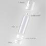 3PCS 15ml/0.5oz Plastic Airless Pump Bottle Empty Lotion Container Storage Sample Packing Pot Jar Vials Dispenser with White Cap for Cosmetic Essence Emulsion Skin Care Perfume(Clear)