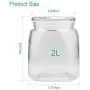 Halb-Gallonen Glas-Aufbewahrungsglas (64 Oz - 2 Quart) – Weite Öffnung, Glasdeckel, USDA-Genehmigt, BPA-frei, Spülmaschinenfest – Glasbehälter zur Fermentation, für Sonnentee, Kombucha, Trockenlagerung, Klar (Packung mit 4)