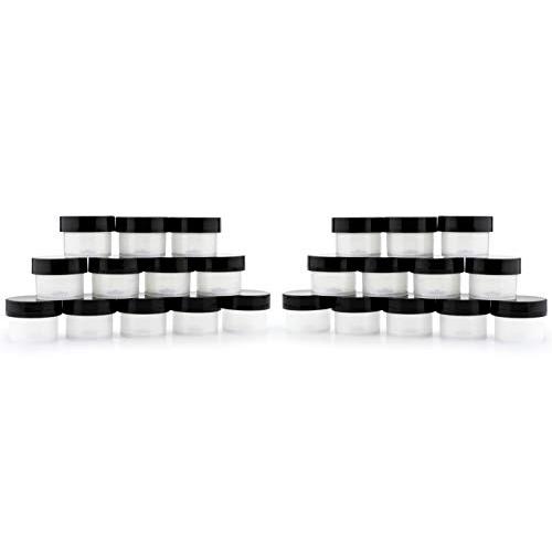 Cornucopia 15-Milliliter Plastic Jars with Lids (24-Pack); Tiny 1/2 Ounce PP Jars with Lined Caps, BPA-free