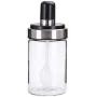 DUDDP Storage Spice lar set Glass Seasoning Rack Jar Spice Pots Tins Spice Box Storage Container Pepper Seasoning Kitchen MSG Jar With Spoon Kitchen Tool