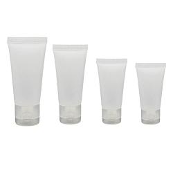 20PCS 100ml Refillable Empty Plastic Tubes Bottle Packing Sample Bottles Jars Makeup Container For Shampoo Cleanser Shower Gel Body Lotion (100ml)