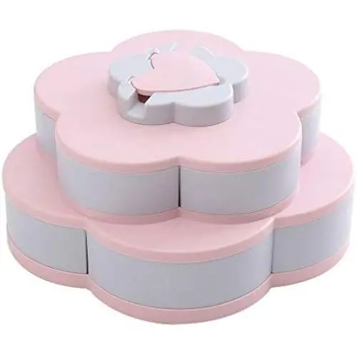 ZOOARTS Magic Enjoy Life-Bloom Snack Box-Best Biscuit Tins Jars (Pink) ZOOARTS Magic Enjoy Life-Bloom Snack Box-Best Biscuit Tins Jars (Pink)